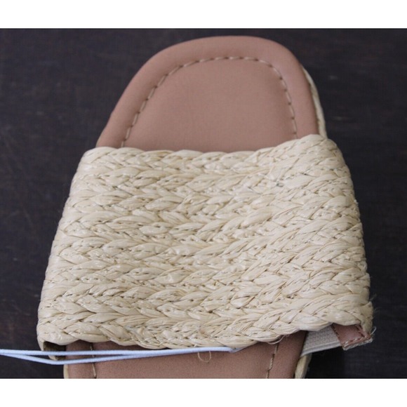 Universal Thread Womens Platform Slide Sandals Espadrille Wedge Tan Size 6 1/2 - Picture 5 of 11